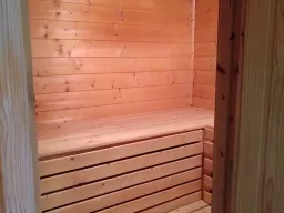 Finnish sauna with infusion bucket