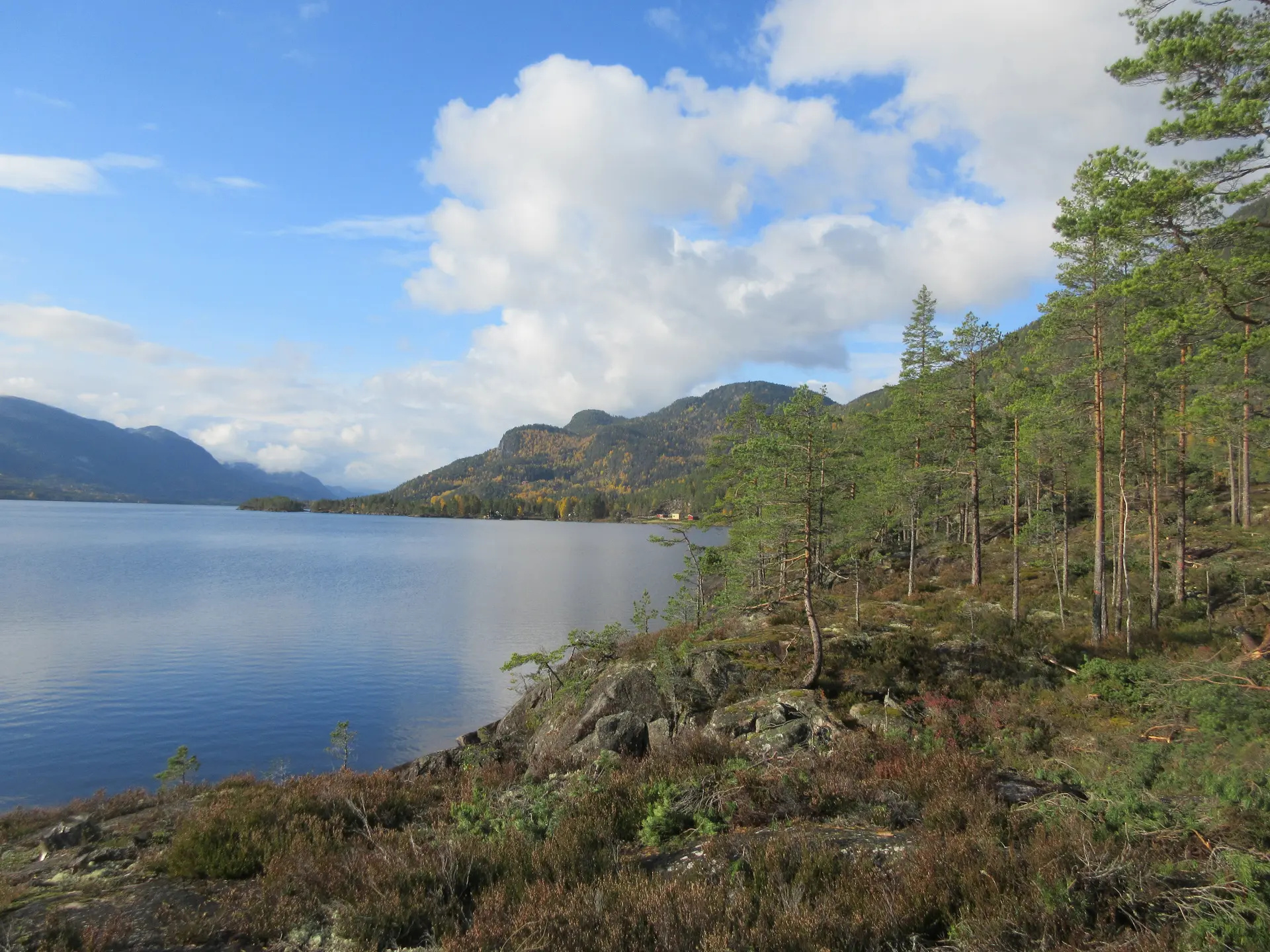 See Vråvatn in unmittelbarer Nähe des Ferienhauses SLAPPE AV in Vrådal, Telemark