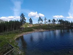 View from Linstø towards the cabin area